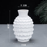 Pure Color Irregular Wave Ceramic Vase